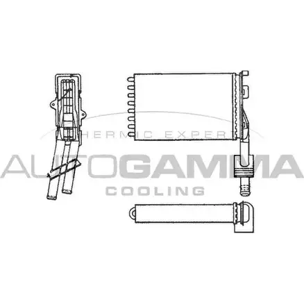 Радиатор печки, теплообменник AUTOGAMMA S6CUN 3849100 101655 LO MOX изображение 0