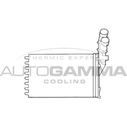 Радиатор печки, теплообменник AUTOGAMMA 3849120 101684 IX2J YM5 KCH99J изображение 0
