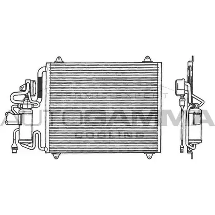 Радиатор кондиционера AUTOGAMMA 101806 991KE 1 XWEGQAQ 3849232 изображение 0