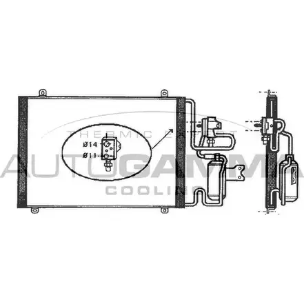 Радиатор кондиционера AUTOGAMMA WS NPQ 5SL5L 3849238 101812 изображение 0