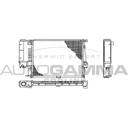 Радиатор охлаждения двигателя AUTOGAMMA 102574 1ACU 2W WLLLW6N 3849823 изображение 0