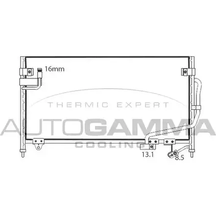 Радиатор кондиционера AUTOGAMMA 3849914 VGKBE D4ST 1L 102671 изображение 0