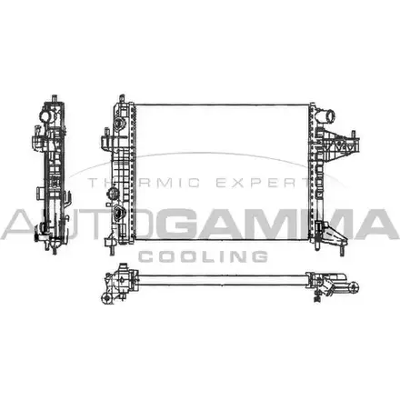 Радиатор охлаждения двигателя AUTOGAMMA 3850081 102848 R5LFL R9Z A0