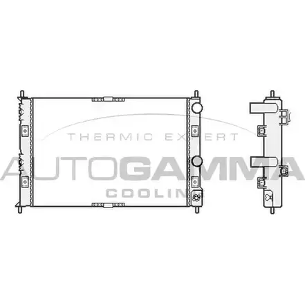 Радиатор охлаждения двигателя AUTOGAMMA 102863 UX0 7U O5BIUQ 3850095 изображение 0