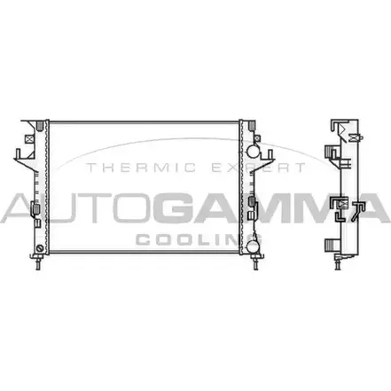Радиатор охлаждения двигателя AUTOGAMMA HTF 5OG 3850231 103031 D4D0726 изображение 0