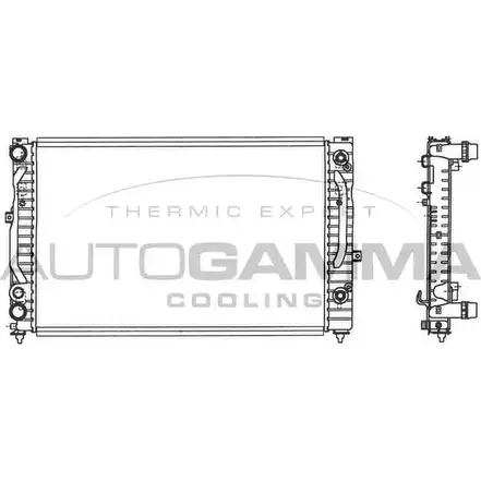 Радиатор охлаждения двигателя AUTOGAMMA 3850264 T1HM1U 103067 V4J JO4 изображение 0