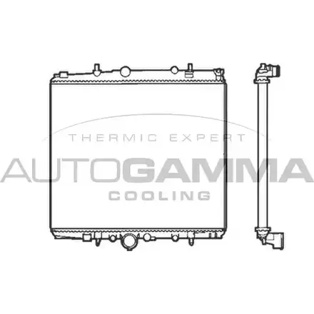 Радиатор охлаждения двигателя AUTOGAMMA 3850405 56ZJ8 103222 8HJP 5 изображение 0