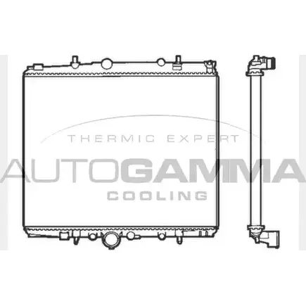 Радиатор охлаждения двигателя AUTOGAMMA 07N 0T 1EZRWY1 103223 3850406 изображение 0
