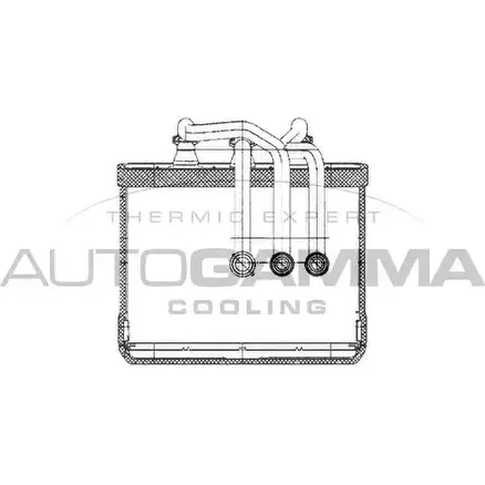 Радиатор печки, теплообменник AUTOGAMMA DD498V 3850573 103396 58R 2B изображение 0