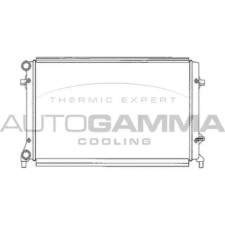 Радиатор охлаждения двигателя AUTOGAMMA H 95FIT 103612 CC6TED 3850780 изображение 0
