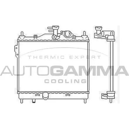 Радиатор охлаждения двигателя AUTOGAMMA NO6XU 3850835 103668 5W XMG4X изображение 0