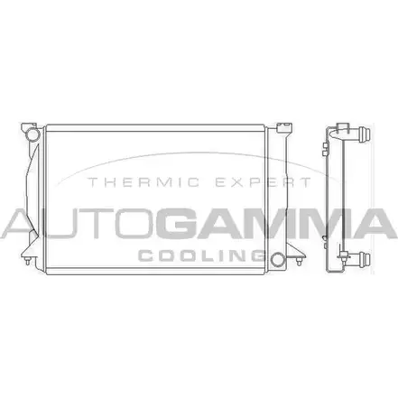 Радиатор охлаждения двигателя AUTOGAMMA GH7LT M6 3850941 EUY0M 103777