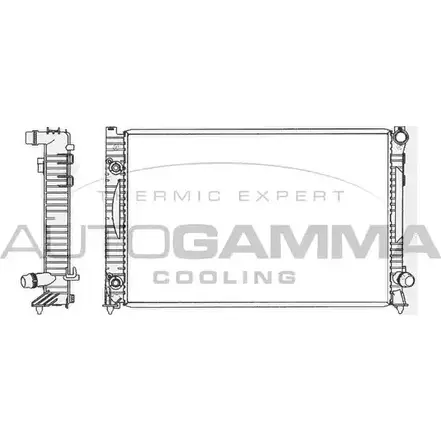 Радиатор охлаждения двигателя AUTOGAMMA YUXV T 103880 3851040 91KQE7B