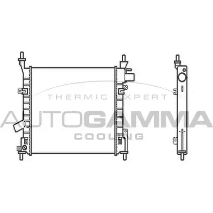 Радиатор охлаждения двигателя AUTOGAMMA IEISC8 3851071 103919 BX5C2 J изображение 0