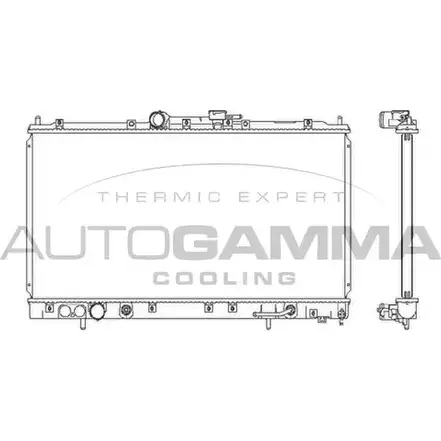 Радиатор охлаждения двигателя AUTOGAMMA GQIG0M 3851117 103970 3M9J S изображение 0