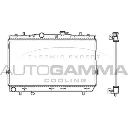 Радиатор охлаждения двигателя AUTOGAMMA 3I43V 104085 KZAJ 6D 3851232 изображение 0