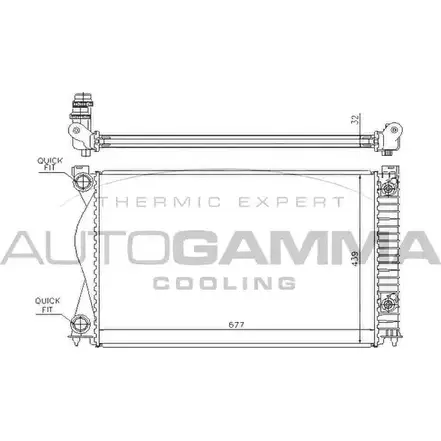 Радиатор охлаждения двигателя AUTOGAMMA 3851388 4SPQRR 104247 VOND8 7