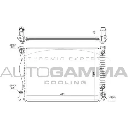 Радиатор охлаждения двигателя AUTOGAMMA 3851389 104248 AXA 8I AS5ZO изображение 0