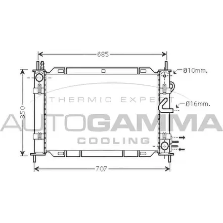 Радиатор охлаждения двигателя AUTOGAMMA 104262 S RH6VF 6GUZYHL 3851402 изображение 0