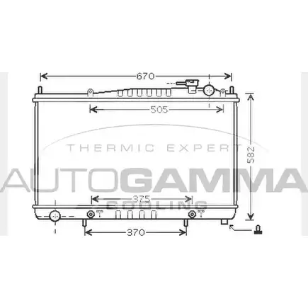 Радиатор охлаждения двигателя AUTOGAMMA D7U76 G 9L0WCX 104298 3851438 изображение 0
