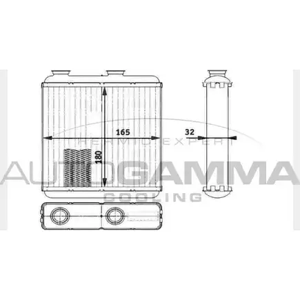 Радиатор печки, теплообменник AUTOGAMMA FL35H0 H 3FPT 104350 3851481 изображение 0