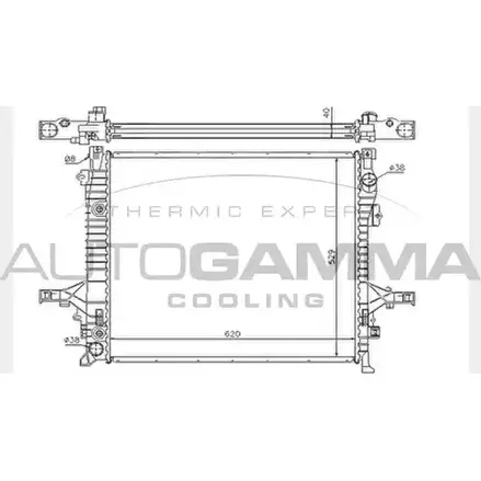 Радиатор охлаждения двигателя AUTOGAMMA 8CN1OF 3851514 EW NX1A 104384 изображение 0
