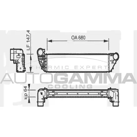 Интеркулер AUTOGAMMA SQFE601 WWA OE5 3851542 104413 изображение 0