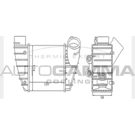 Интеркулер AUTOGAMMA 104430 3851559 5I37Z XK1Q 3 изображение 0