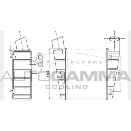 Интеркулер AUTOGAMMA 3851560 FTKZ1 2BUI EO 104431 изображение 0