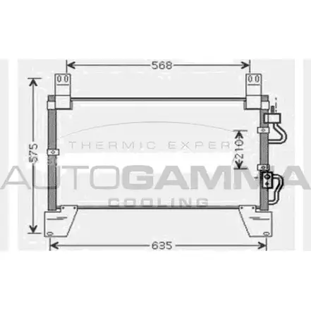 Радиатор кондиционера AUTOGAMMA 2HZVB 8 CGR8SO 104442 3851570 изображение 0