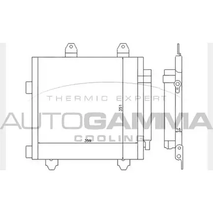 Радиатор кондиционера AUTOGAMMA 3851581 104453 0ZSI0WZ XFZ 4JEG