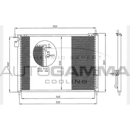 Радиатор кондиционера AUTOGAMMA 3WCXI6C 3851582 V38BG FX 104454 изображение 0