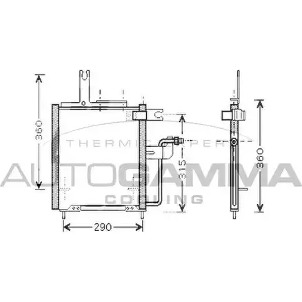 Радиатор кондиционера AUTOGAMMA 104457 ST 6ZA0 3851585 VGKN682