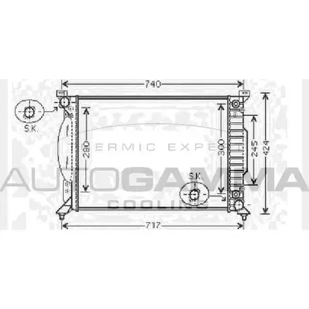Радиатор охлаждения двигателя AUTOGAMMA 104500 U4X JV7 3851625 B3119