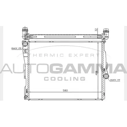 Радиатор охлаждения двигателя AUTOGAMMA 3851626 8QH1 N HLGLJ 104501 изображение 0