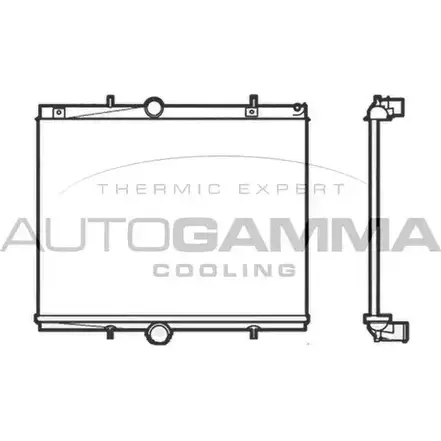 Радиатор охлаждения двигателя AUTOGAMMA 104503 3851628 PUV2 D ZSFSHN изображение 0