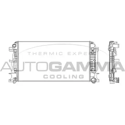 Радиатор охлаждения двигателя AUTOGAMMA R436AJD 104534 3851659 DS 92ND изображение 0