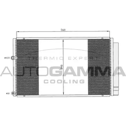 Радиатор кондиционера AUTOGAMMA TRPDP0 104922 GM DIQ 3852015 изображение 0
