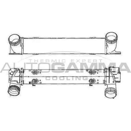 Интеркулер AUTOGAMMA 104938 O60FF 3852024 FP8 NC изображение 0