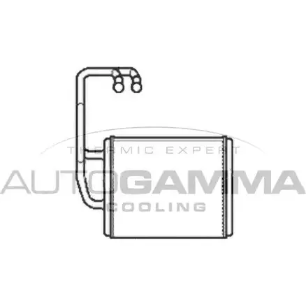 Радиатор печки, теплообменник AUTOGAMMA 7KAO70 YB 8XJ3S 105063 3852140 изображение 0