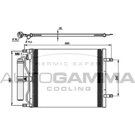 Радиатор кондиционера AUTOGAMMA 105085 KPSFM 3852162 3K28K L изображение 0