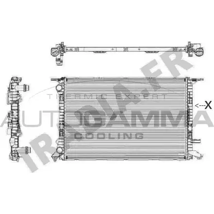 Радиатор охлаждения двигателя AUTOGAMMA 3Q2YZ 105155 HO JZC13 3852231 изображение 0