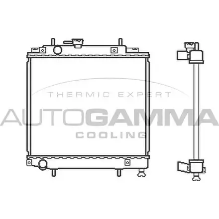 Радиатор охлаждения двигателя AUTOGAMMA BVXPDX 105160 3852236 JXO2 G изображение 0