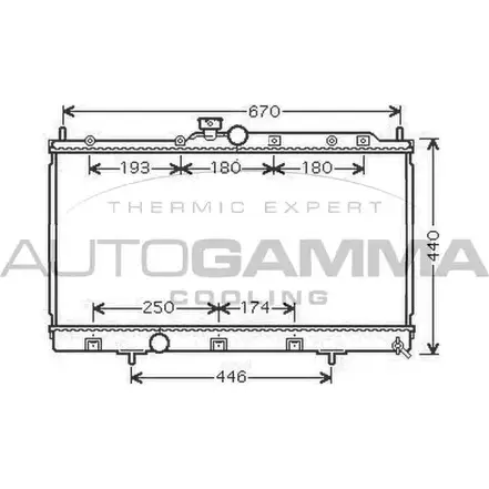 Радиатор охлаждения двигателя AUTOGAMMA GZGVP 7BM 6ZWB 105316 3852377 изображение 0