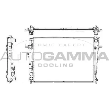 Радиатор охлаждения двигателя AUTOGAMMA 3852454 GUD936J 4SNNZ KJ 105395 изображение 0