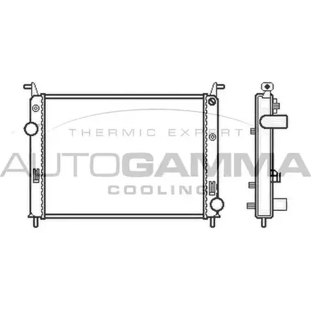 Радиатор охлаждения двигателя AUTOGAMMA 9QYGKAL 7HLK TC 105429 3852486 изображение 0