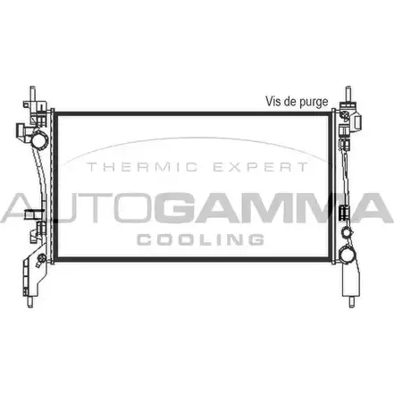 Радиатор охлаждения двигателя AUTOGAMMA 105430 2UU2 Z WUHCL1C 3852487 изображение 0