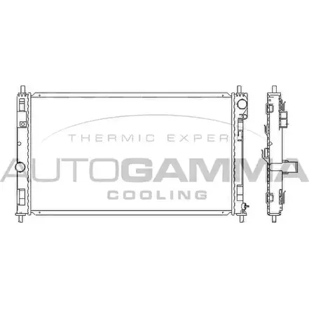 Радиатор охлаждения двигателя AUTOGAMMA 3852825 105789 6QX TEJ FZWRRQ изображение 0