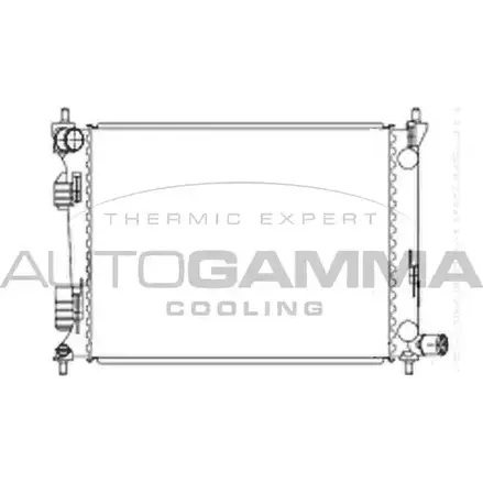 Радиатор охлаждения двигателя AUTOGAMMA 105833 XH94L 3852867 690 VE6 изображение 0