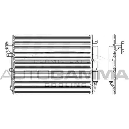 Радиатор кондиционера AUTOGAMMA WC4V1 3852892 105862 4YGG 11